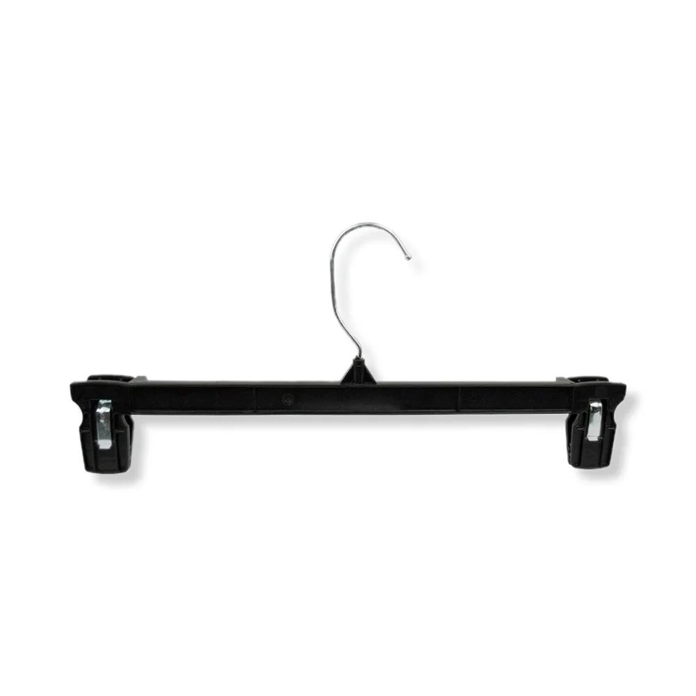 Black Recycled Plastic Adjustable Clip Hanger 15pk